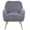 Grungis Velvet Accent Chair,30.7 inch High Arm Chair with Adjustable Legs for Bedroom,Reading Room - 4 of 4