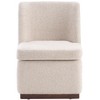 YOUNIKE Square Accent Chair Modern Upholstered Living Room Chair Armless Casual Lounge Chair Leisure Sofa Chair, Ash Wood Base, Boucle Velvet - 4 of 4