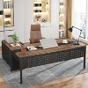 Tribesigns 70.86" L-Shaped Executive Desk with File Cabinet Combo - 2 of 4