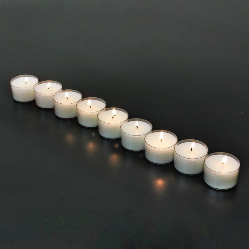 6-7hr Long Burning Tealight Unscented Candles White - Stonebriar Collection, 4 of 6