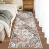 Washable Rug Vintage Floral Floor Carpet with Anti Slip Backing - 4 of 4