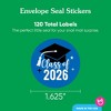 Big Dot of Happiness Class of 2026 Blue Grad Party Envelope Seal Stickers, Round Circle Stickers to Seal Cards, Graduation Envelope Seals - 120 Count - 3 of 4