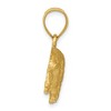 Black Bow Jewelry 14k Yellow Gold Satin and Diamond Cut Bear Pendant, 24mm - 2 of 4