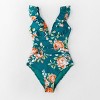 Women's Ruffled Lace Up One Piece Swimsuits - Cupshe - 2 of 4