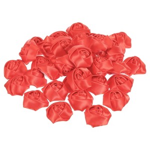 Unique Bargains Satin Fabric Decorative DIY Craft Embellishment Ribbon Roses 20 Pcs - 1 of 4