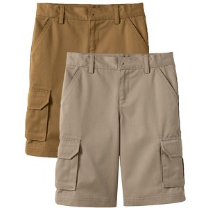Galaxy Approved  Boy's Stretch Cotton Cargo Shorts-2 Pack - 1 of 4