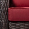 Outdoor Wicker Bistro Set with 2 Swivel Rocking Chairs and Glass Table, Patio Furniture for Deck, Balcony, Garden - 4 of 4
