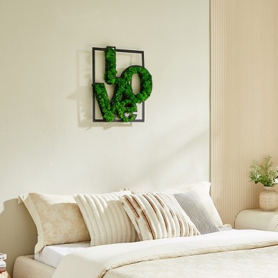 DOMETOUR Letter Art Moss Wall Decor