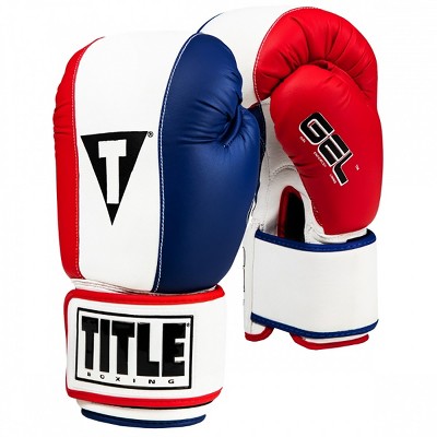 Title Boxing Gel Fitness Hook and Loop Washable Gloves 2.0 - Red/White/Blue