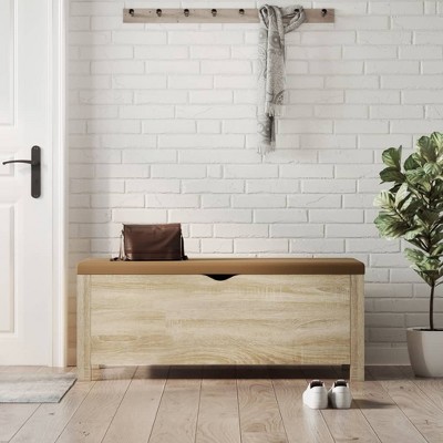 vidaXL Storage Box with Cushion Sonoma Oak 41.3