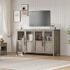 Large Buffet Cabinet with Storage, Sideboard Buffet Cabinet with Glass Doors for Kitchen Dining Room, Living Room - 3 of 4