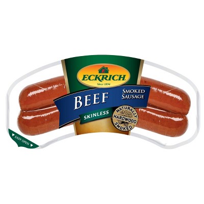 Eckrich Beef Skinless Smoked Sausage - 10oz