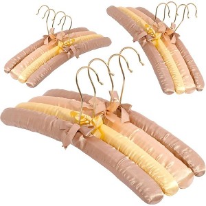 Florida Brands Padded clothing fabric hangers for women clothing - Set of 12 premium coat hangers for closet, bride hanger for wedding dress - 1 of 4
