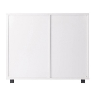 White Mobile 2-Drawer Filing Cabinet with Adjustable Shelf