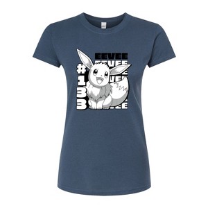 Women's - Pokémon - Eevee Panel Fitted Graphic T-Shirt - 1 of 3