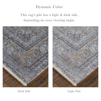 Ivory Medallion Elegance 7'10" x 9'10" Viscose-Cotton Blend Rug