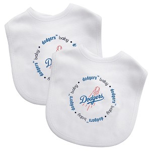 BabyFanatic Officially Licensed Unisex Baby Bibs 2 Pack - MLB Los Angeles Dodgers - 1 of 3