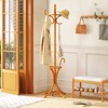 Tangkula Wood Standing Hat Coat Rack Jacket Bag Hanger Tree 12 Hooks Umbrella Stand - 4 of 4