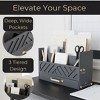 Blu Monaco Wooden Mail Organizer for Countertop or Desk - Kitchen Mail Sorter With Drawer - 4 of 4