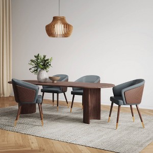 Reeva Modern Leatherette Upholstered Dining Chair - Manhattan Comfort - 1 of 4