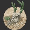 Men's Design By Humans Deer Cactus 2 By kelelowor T-Shirt - 2 of 4