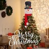 Aoibox Snowman Christmas Tree Topper 1 Piece Cute Santa Hugger Design Fits 4 to 7.5 FT Trees 11.4 Inch Height 6 Inch Width Holiday Decor - 2 of 4