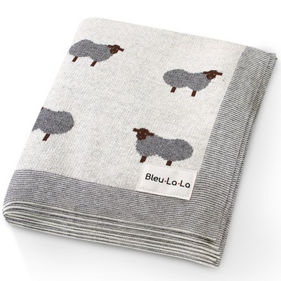 100% Luxury Cotton Knit Swaddle Receiving Blanket for Newborns and Infant Boys and Girls