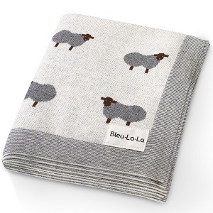 100% Luxury Cotton Knit Swaddle Receiving Blanket for Newborns and Infant Boys and Girls - 1 of 4