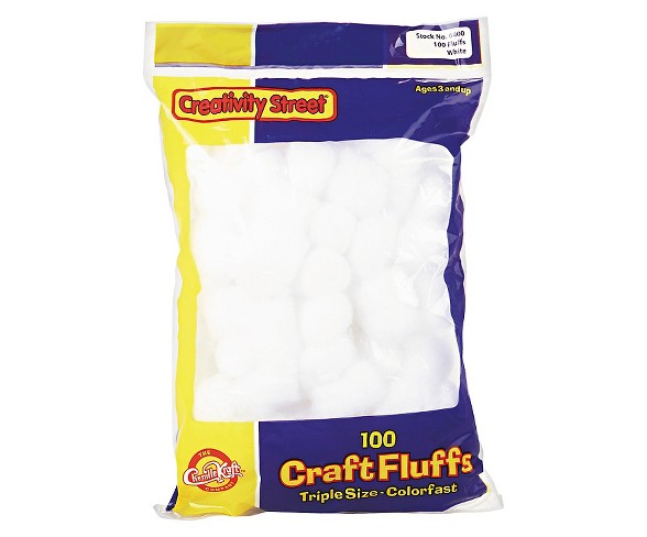 Creativity Street&#174; Craft Fluffs - White (100 Per Pack)