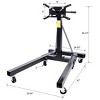 Syemin Lift Jacks Folding Engine Stand 2000 LBS Capacity Motor Hoist 360 Degree Adjustable Auto Repair Rebuild Jack, Black, 43"*11.8"*6.5" - 3 of 4