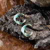 Twisted Hoop Earrings with Enamel Drip Detail | 925 Sterling Silver Posts - 2 of 4