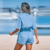 Women's Collared Waist Tie Romper - Cupshe - image 4 of 4