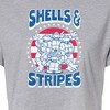 Women's - Teenage Mutant Ninja Turtles - Shells And Stripes Cropped Graphic T-Shirt - 2 of 4