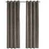 MAYEERTY Curtain Panel Taupe Velvet Modern for Room Darkening Living Room 54"x84" 2pcs - 4 of 4
