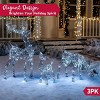 Joyfy 3 Pcs Christmas Yard Lights Outdoor Decoration, Deer Family with LED Lights, Reindeer Christmas Indoor Outdoor Decorations for Yard Garden Lawn - 4 of 4