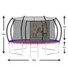 GDFStudio Guy Outdoor/Indoor Steel Ladder Round Trampoline with Enclosure and Toss Game Accessory - 3 of 4