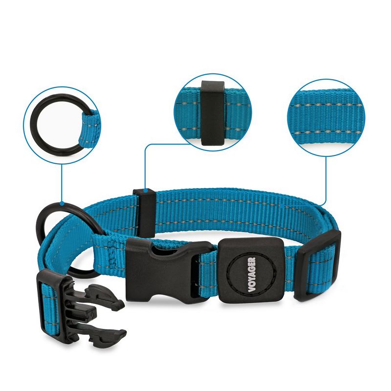 Voyager Adjustable Nylon Collar and Leash Combo for Dogs and Cats, 3 of 7