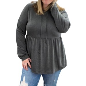 Women's Babydoll Hoodie Sweater - HEIMISH USA - 1 of 2