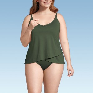 Lands' End Women's Tulip Hem Tankini Top - 1 of 4