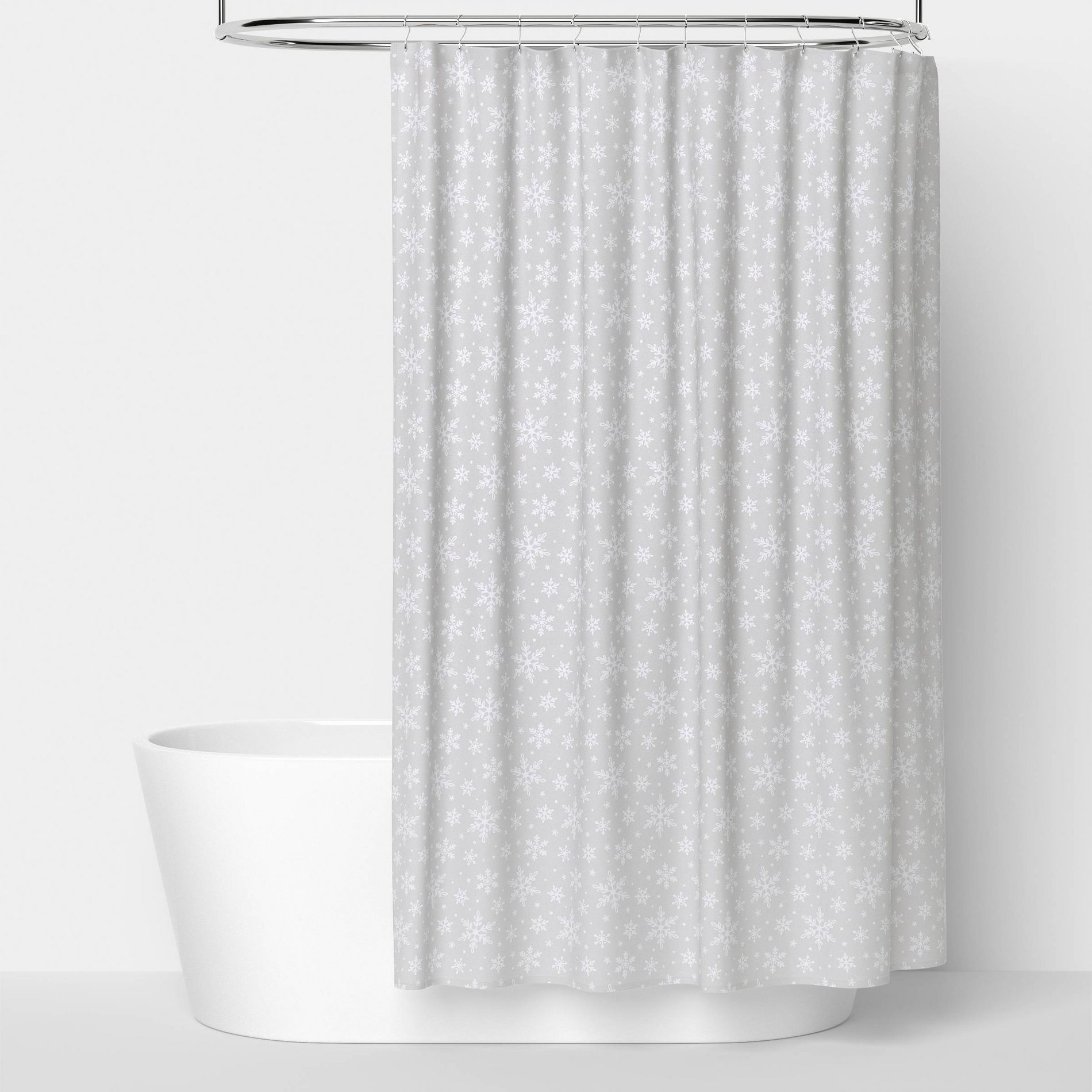 72"x72" Snowflake Christmas Shower Curtain - Wondershop™