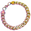 Steeltime Men's multi colored ip stainless stseel cuban link bracelet - 2 of 4
