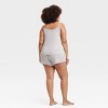 Women's Lace Trim Ribbed Cami Top and Shorts Pajama Set - Auden™ - 2 of 3