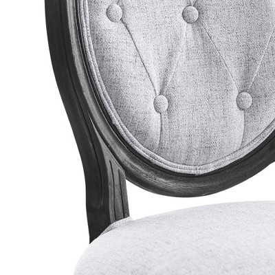 Arise Black and Light Gray Upholstered Velvet Side Chair