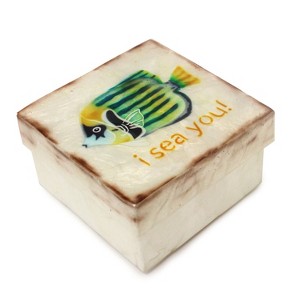 Beachcombers 3" CAPIZ "I SEA YOU" TRINKET BOX - 1 of 1