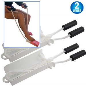 5 Star Super Deals 2 Sock Slider Aid Shoe Horn with Foam Handles and Adjustable 40" Cords - Easy On and Off Stocking Slider Assist Tool  Mobility Aid - 1 of 4