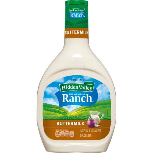 Hidden Valley Buttermilk Ranch Salad Dressing Topping Gluten Free 24oz Bottle Target