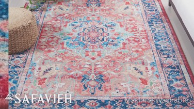 Elegant Riviera Red Oriental 8' x 10' Synthetic Area Rug