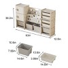 Toy Storage Bookshelf Modern with Removable Bins and Enclosed Cabinets for Playroom 62.99in Wide - 3irtyhousy - 4 of 4