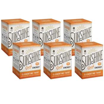 Sunshine Clementine Twist Energy Drink - Case of 6/4 packs, 12 oz