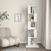 5 tier Rotating Bookshelf, Floor Rack Simple Bookcase with Acrylic plate, Multi-Function Creative Bookshelf - 4 of 4